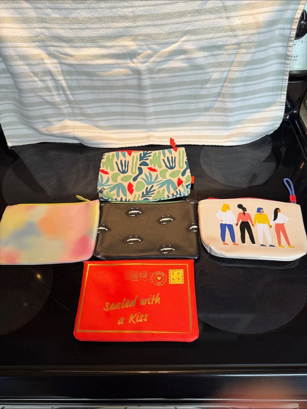 Assorted Women's Zip Pouches - IPSY Lot of 5